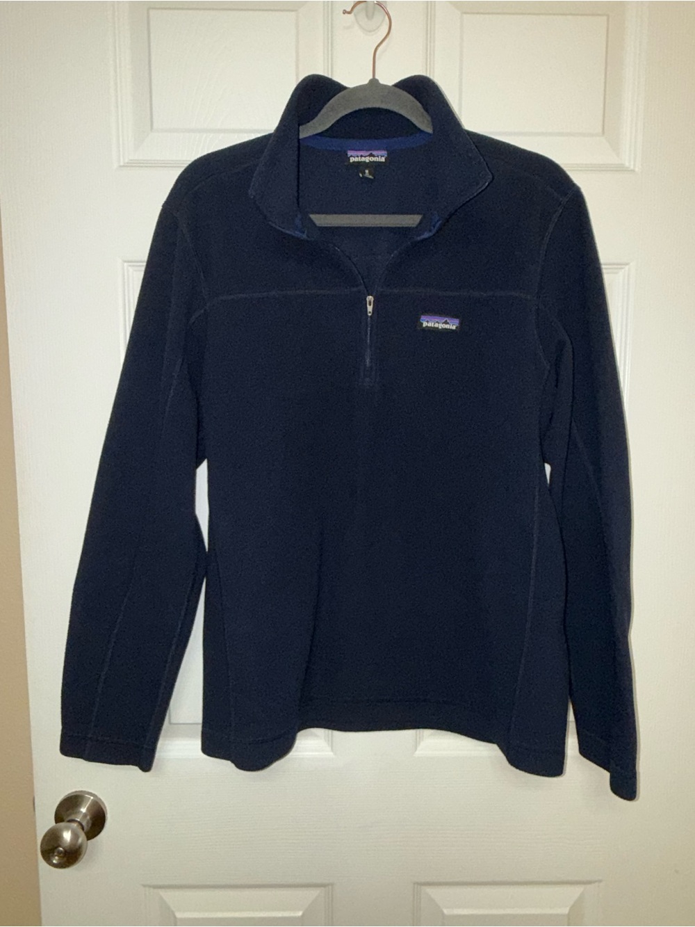 Patagonia Navy Quarter Zip Fleece Pullover